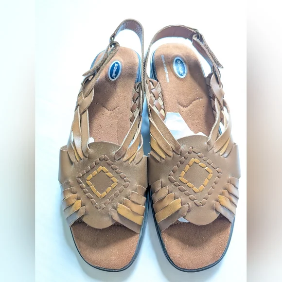 Dr Scholl's Brown Leather Sandals Size 9 - Picture 12 of 12